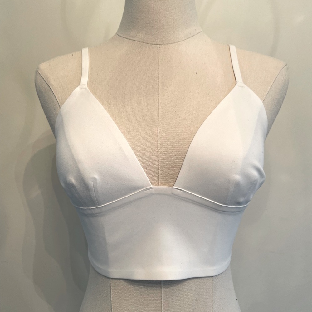 Free People White Bustier Bra Top